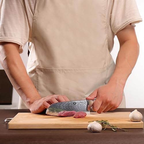 Miniatura 8 de WILDMOK Juego de cuchillos de chef de 5 piezas, juego de cuchillos japoneses ultra afilados de alta calidad para cocina, cuchillo de cocina de acero