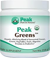 Vista 1 de Peak Pure & Natural Peak Greens apoya el equilibrio del pH y la alcalinidad Polvo de bebida verde superalimento Mezcla de hierba fermentada