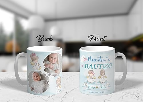 Miniatura 3 de Recuerdos Para Bautizo Set 12 Tazas Café 11oz, Regalo de propuesta de padrinos, Quieres Ser Mis Padrinos, Quieres Ser Mi Madrina Est 2023