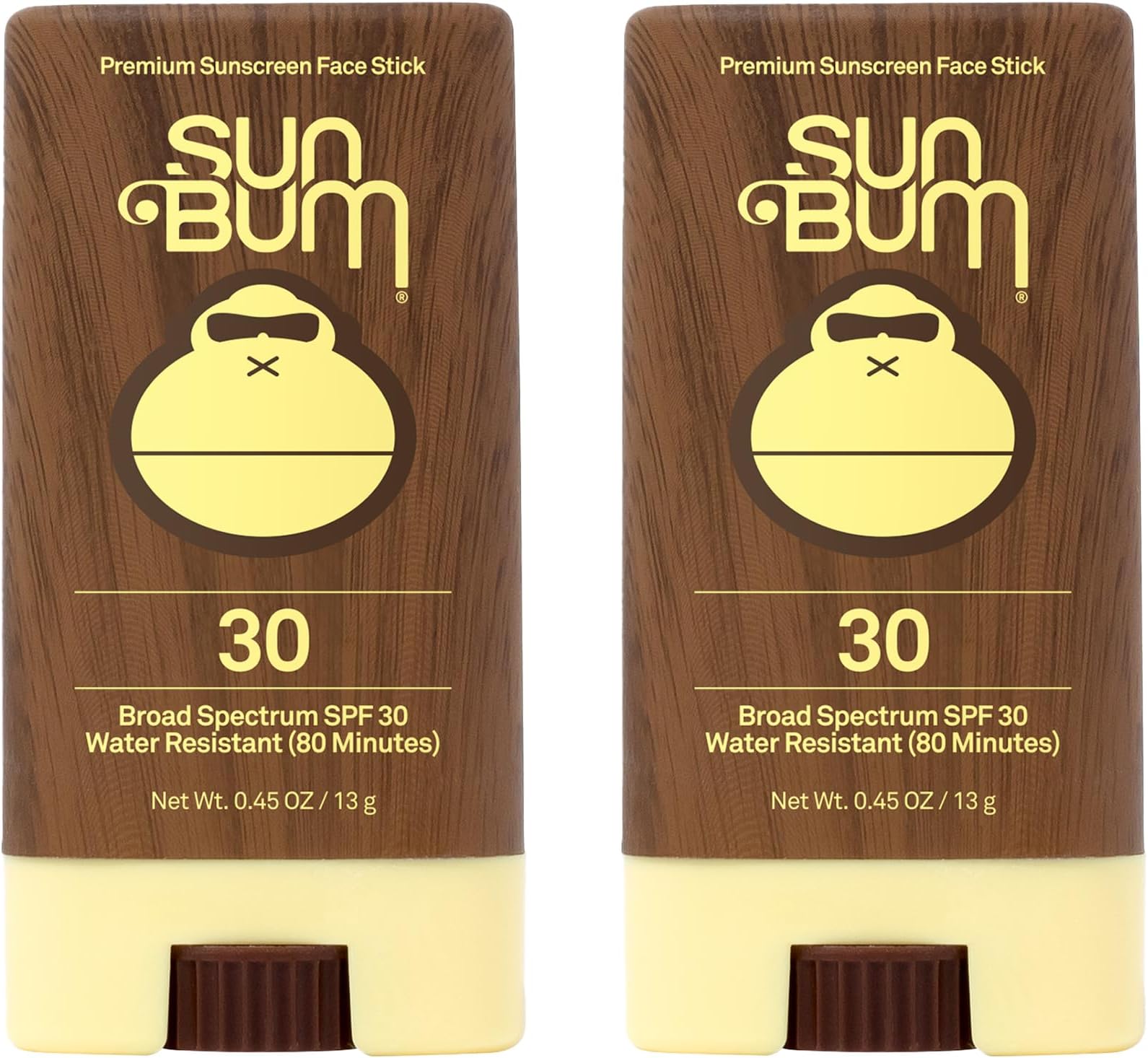 Original Spf 30 Sunscreen Face Stick Vegan and Hawaii 104 Act Compliant (Octinoxate & Oxybenzone Free) Broad Spectrum Moisturizing Roll-on UVA/UVB Sunscreen With Vitamin E 2 Pack