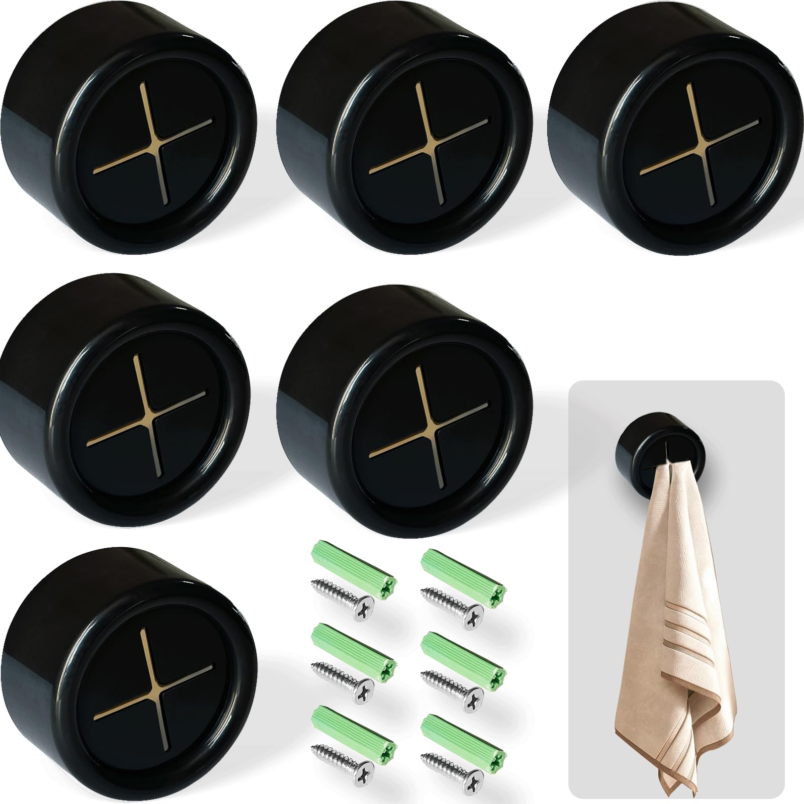 Self Adhesive Towel Hooks - No Drilling! -10 Self Adhesive Towel Hooks - No Drilling! -10