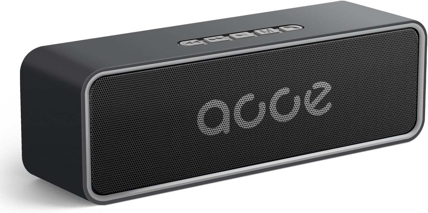 OJA Bluetooth 5.0 Speaker,Portable Wireless Stereo Speaker,Strong Bass 10W Speakerphone with Built-in Mic,24-Hour Playtime,164-328ft,Great for Outdoor/Indoor,Support All Devices (Grey)