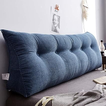 blue backrest pillow