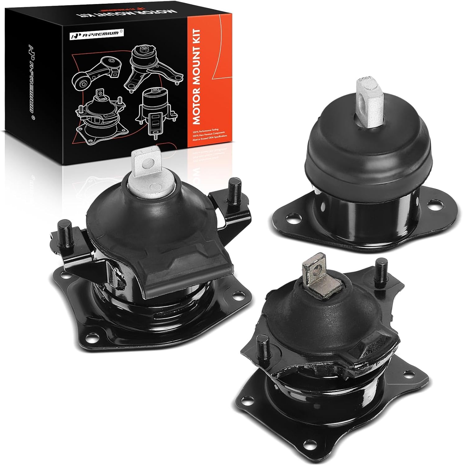 A-Premium 3PCS Engine Motor Mount Set Compatible with Acura TL 2004 2005 2006 2007 2008, 3.2L 3.5L, Manual Transmission