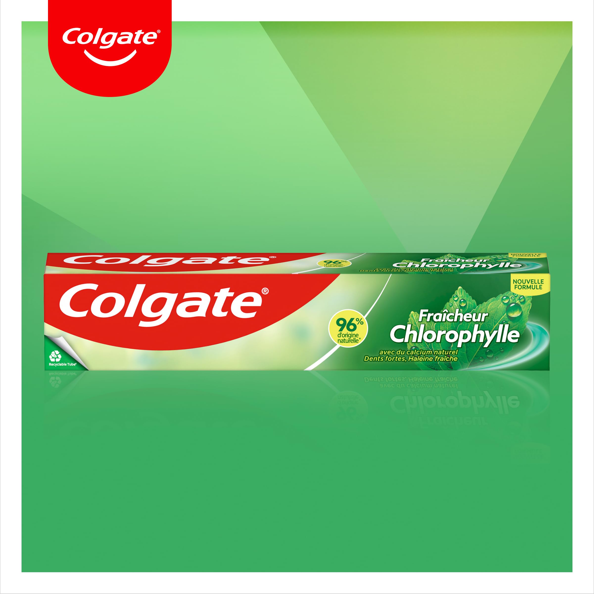 Colgate - Dentifricio Clorofilo Freschezza intensa - 96% di ingredienti di origine naturale - 24 x 75 ml