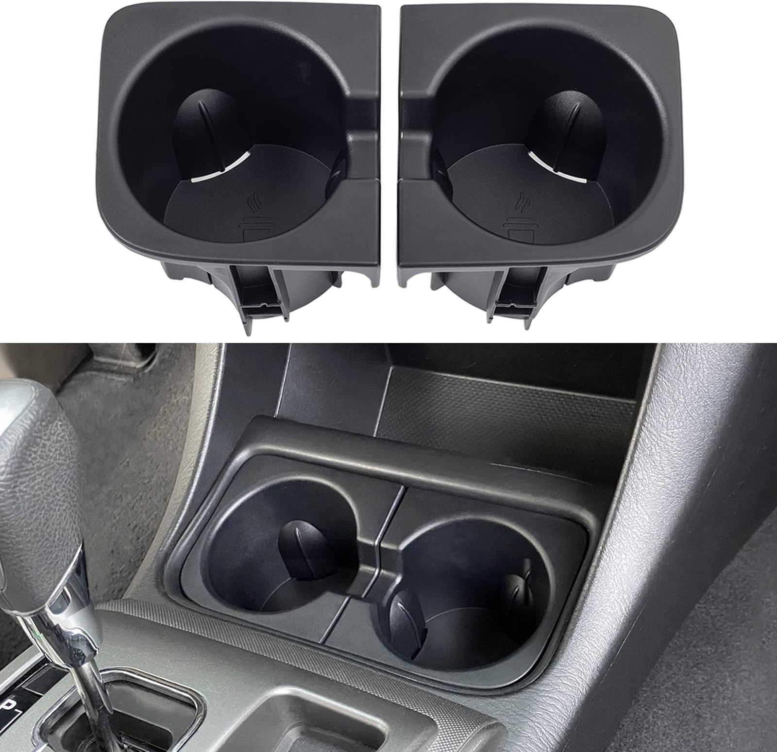 JDMCAR Replacement for Cup Holder Inserts 2005 - 2015 Tacoma Accessories , 2nd Gen Tacoma Durable Cup Holder Inserts (Right + Left) Drink Holder 66991-04012,66992-04012（Upgraded Version）