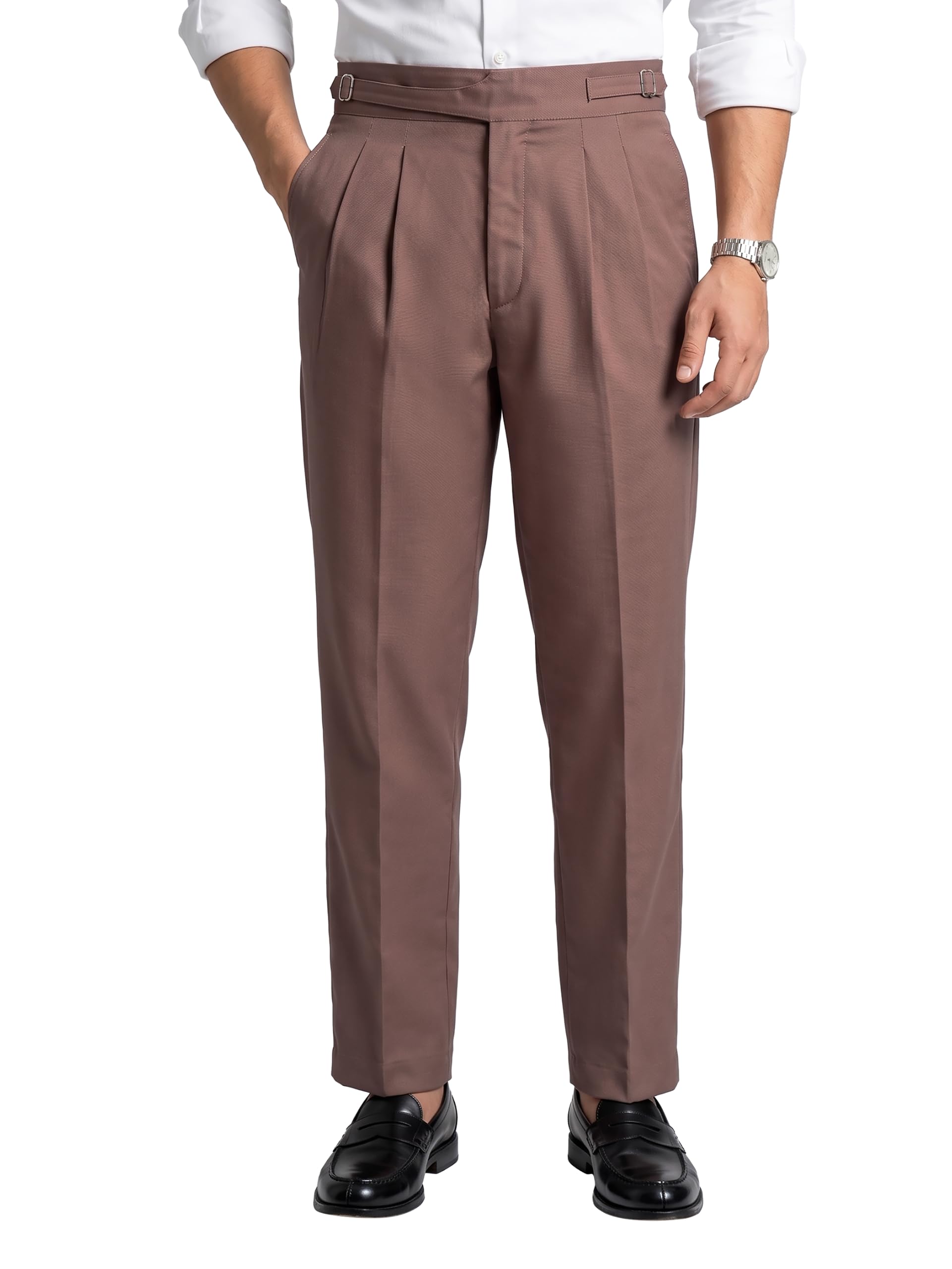 Lycra Gurkha Pants for Men| Regular Fit | High Rise | 4 Pockets | Formal Trousers for Men-image-35