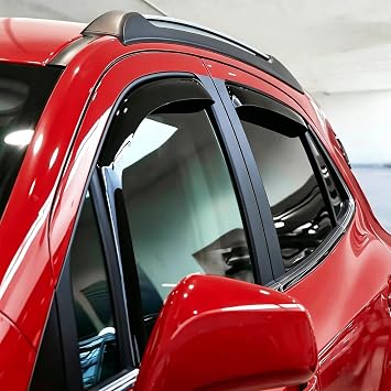 In-Channel Wind Deflector for Audi A3/S3 MK3 13-19 5 Door Sportback Window Visors Sun Rain Guard Vent Weather Shields, Smoke, 4Pcs