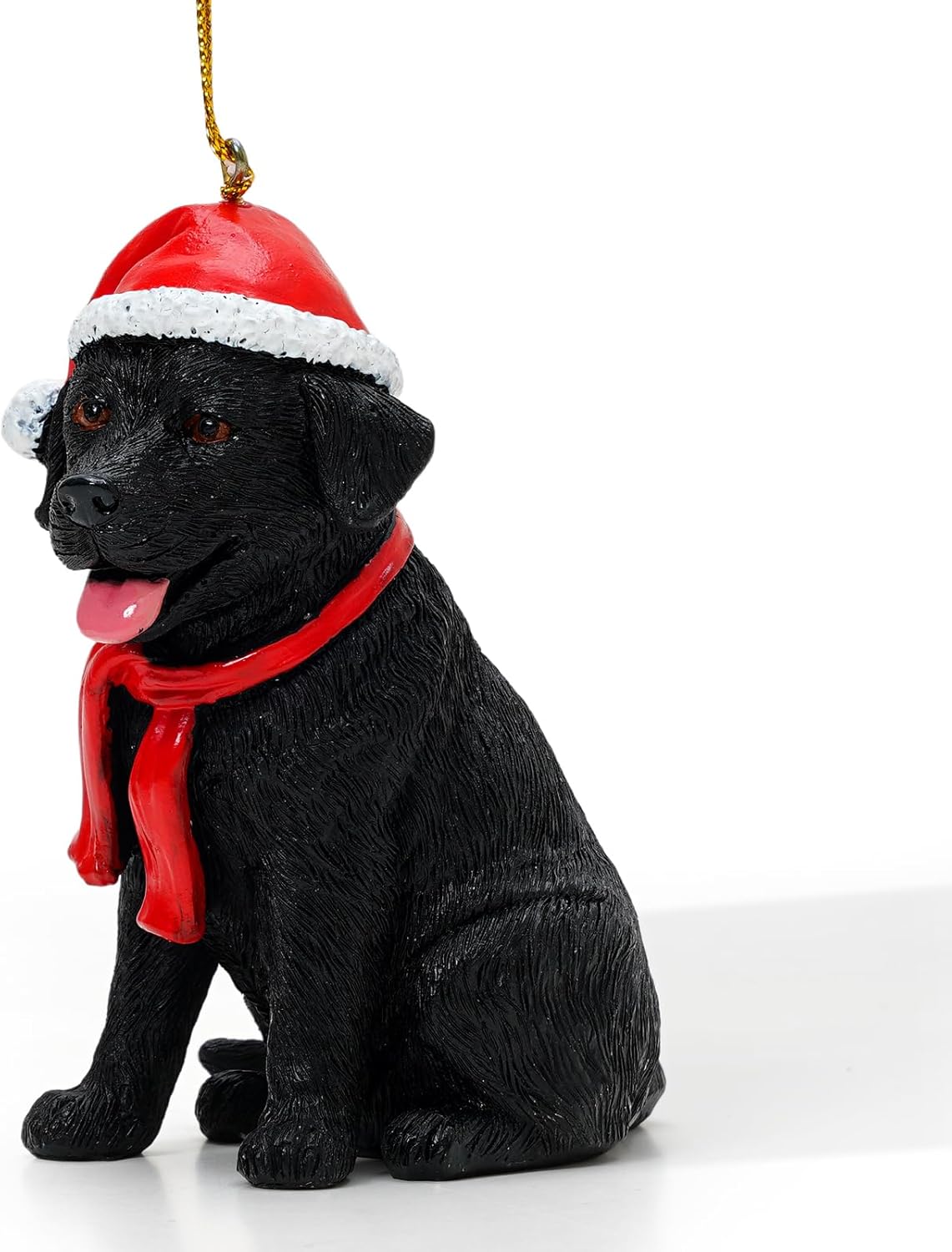 Black Lab Christmas Ornament, Dog Ornament for Christmas Tree Decorations, Black Labrador Christmas Decor, Holiday Christmas Tree Ornament Resin Figurine Collectible Gifts for Dog Lovers - Image 3