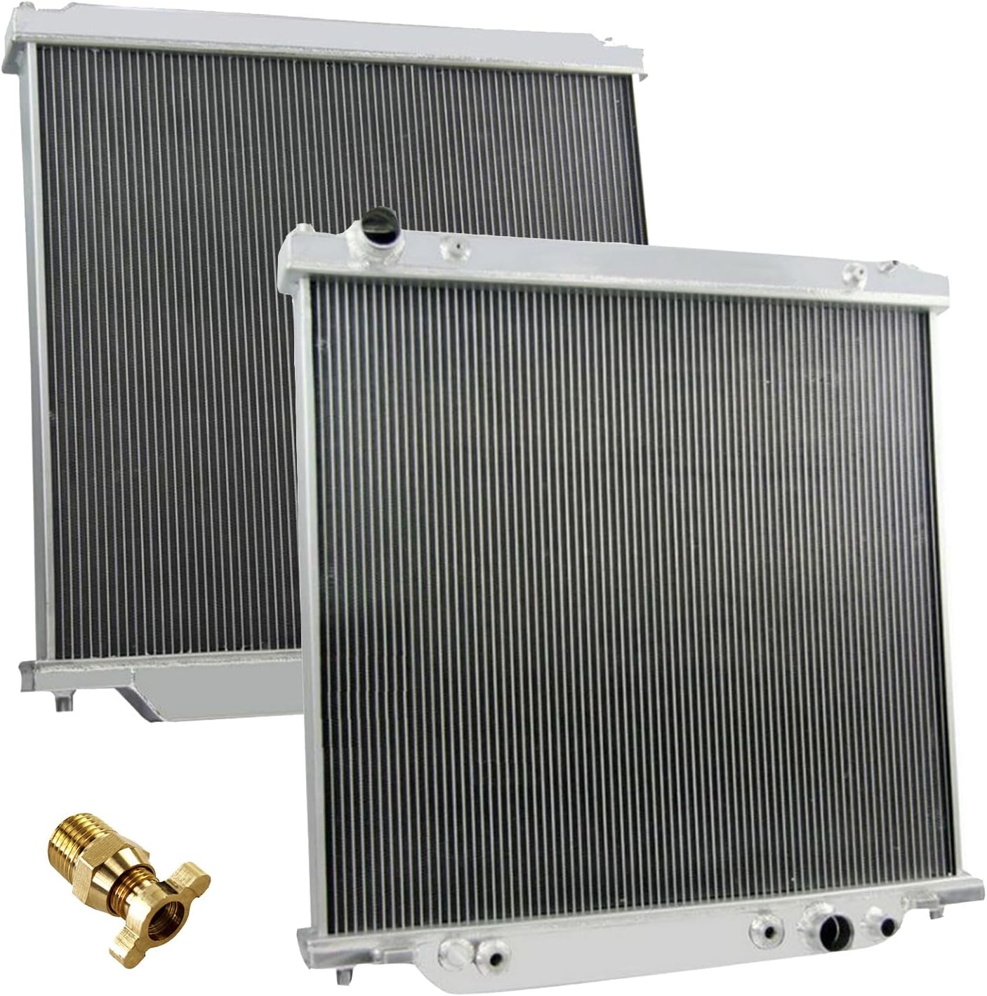 2 Row Core All Aluminum Radiator for 1999-2005 00 01 02 03 04 Ford F-250 F-350 F-450 F-550 Super Duty Excursion, 6.8L 7.3L