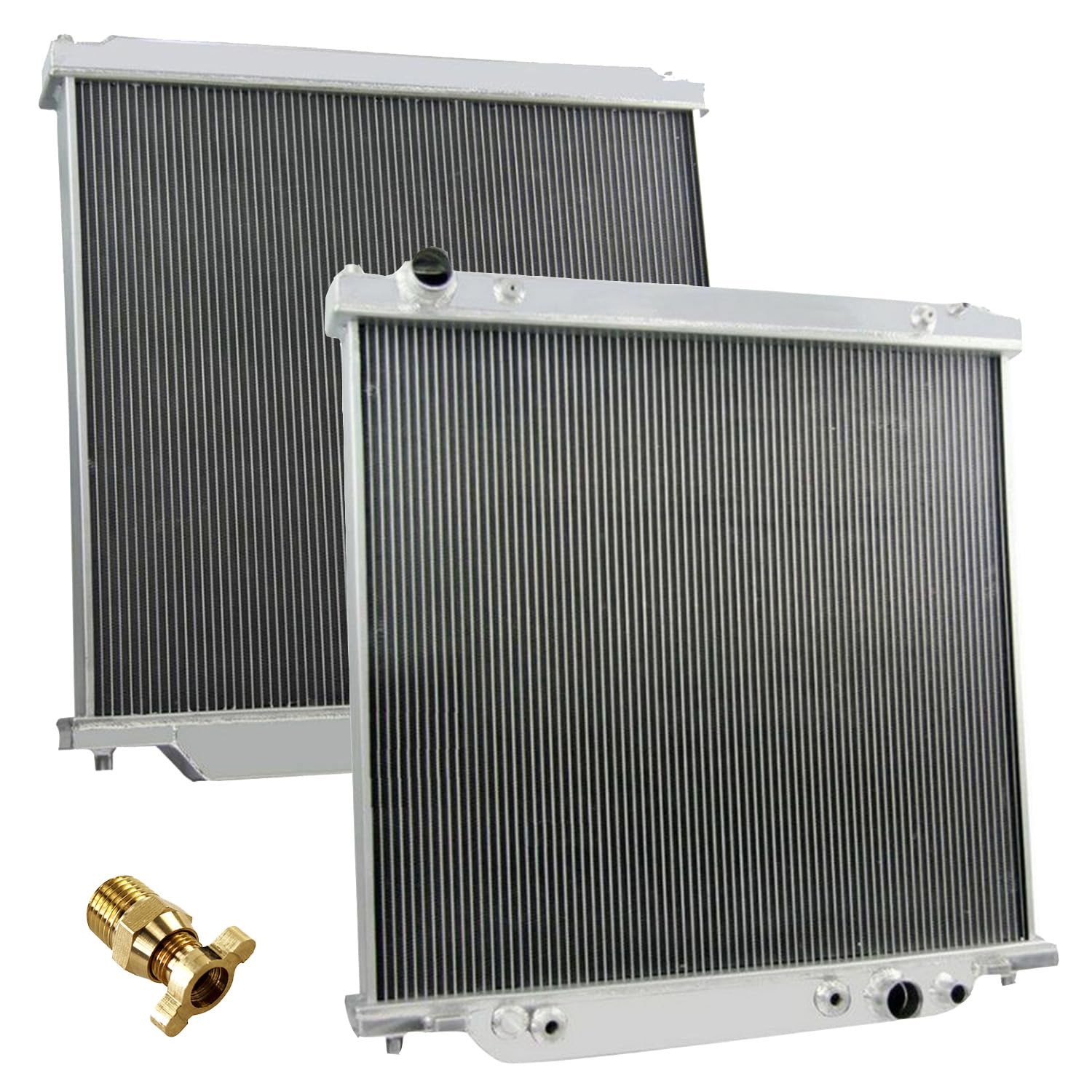 2 Row Core All Aluminum Radiator for 1999-2005 00 01 02 03 04 Ford F-250 F-350 F-450 F-550 Super Duty Excursion, 6.8L 7.3L