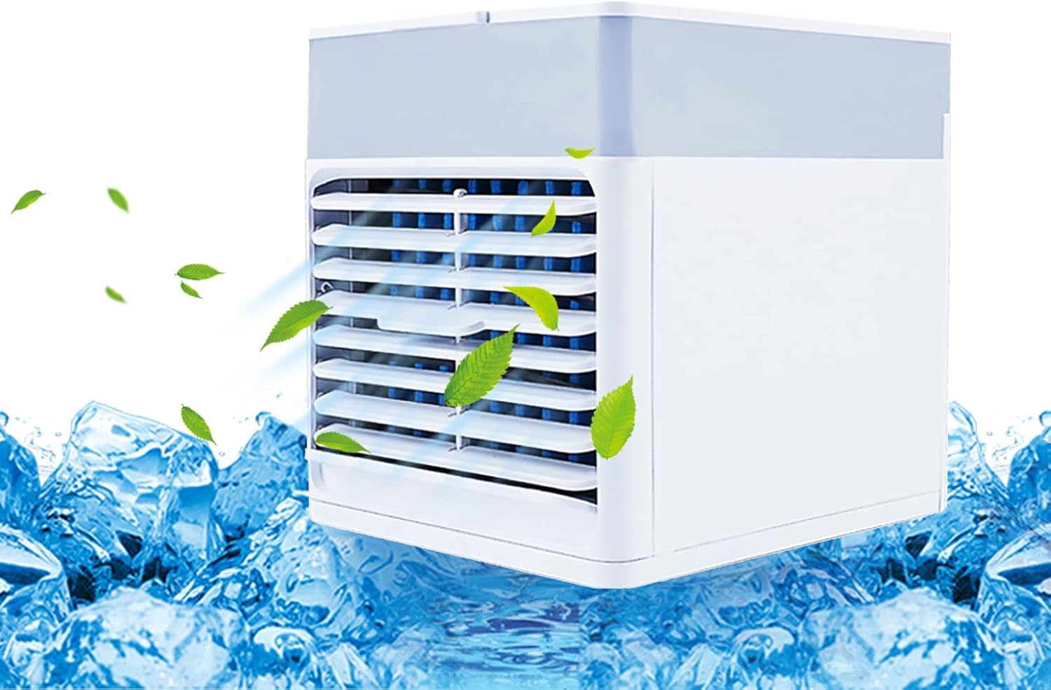 Desktop Air Cooler Mini Space Cooler with Misting Air Conditioning Fan 3 Wind Speeds USB Powered Quiet Air Cooler Cooling Fan Home Room Office