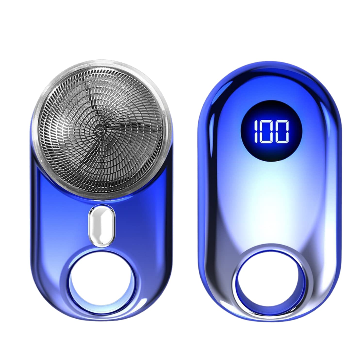 MONXAPowerful Storm Shaver for Men | Mini-Shave Portable Electric Shaver | Pocket Size Electric Razor for Men | USB Rechargeable Shaver Charging Easy One-Button Use for Home, Car, Travel (Blue)