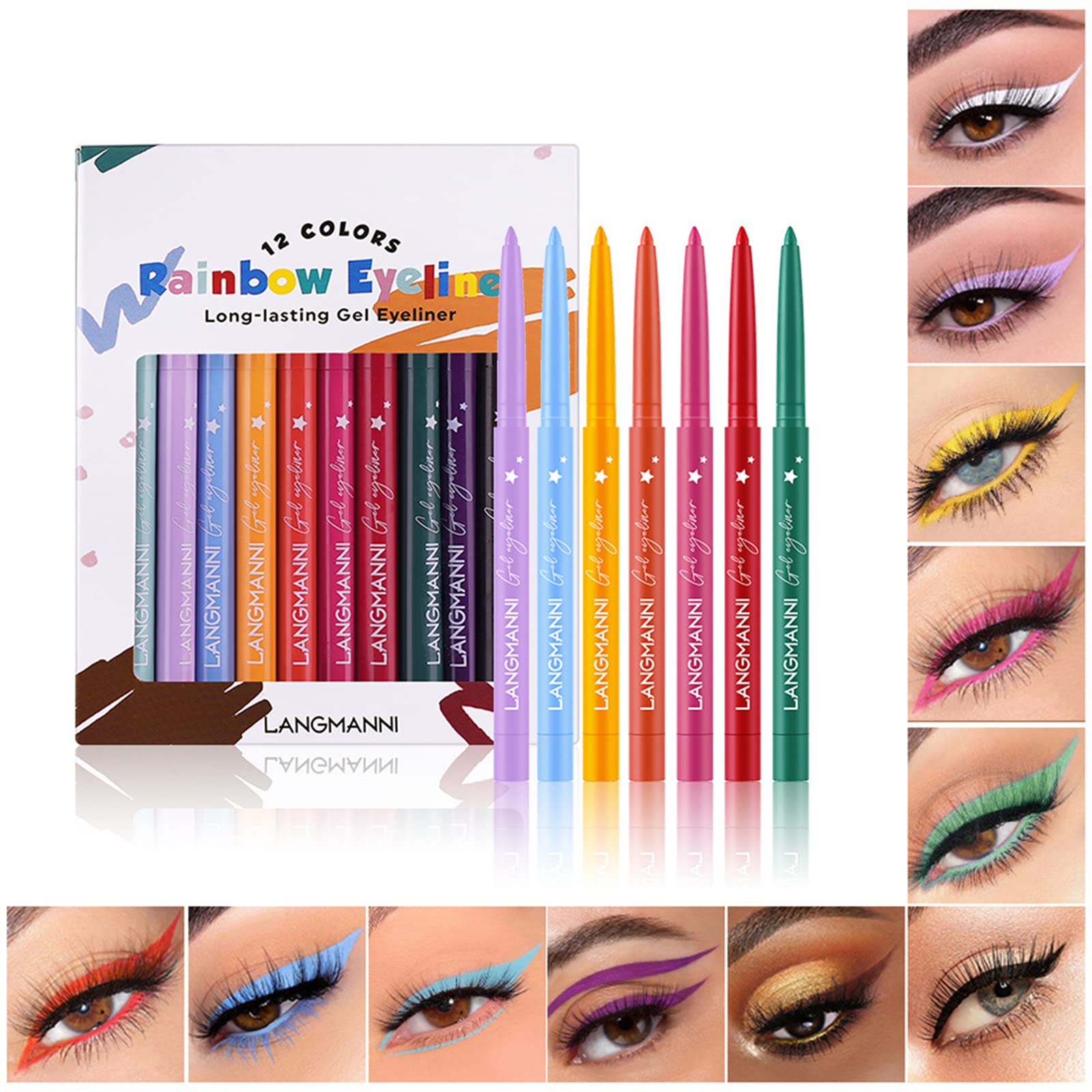 FantasyDay 6 Farben Wasserfester Eyeliner – Cremige Textur, Wischfest, Langanhaltend Bis 24h, Für Augen & Körper