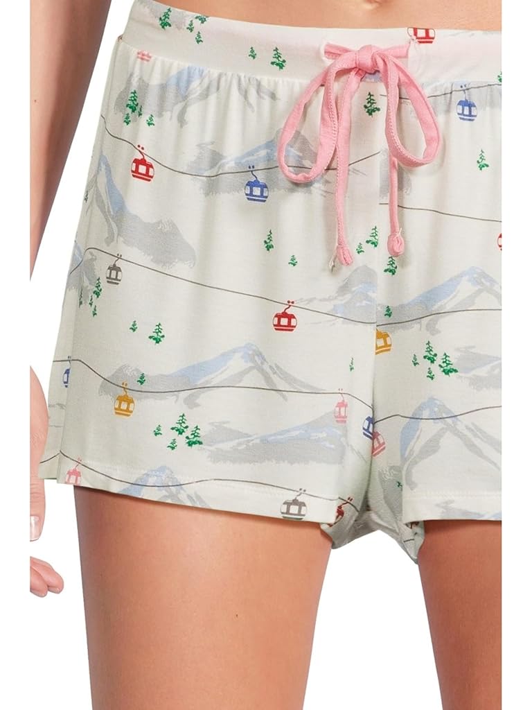 White HONEYDEW All American Jersey & Lace Shortie Set