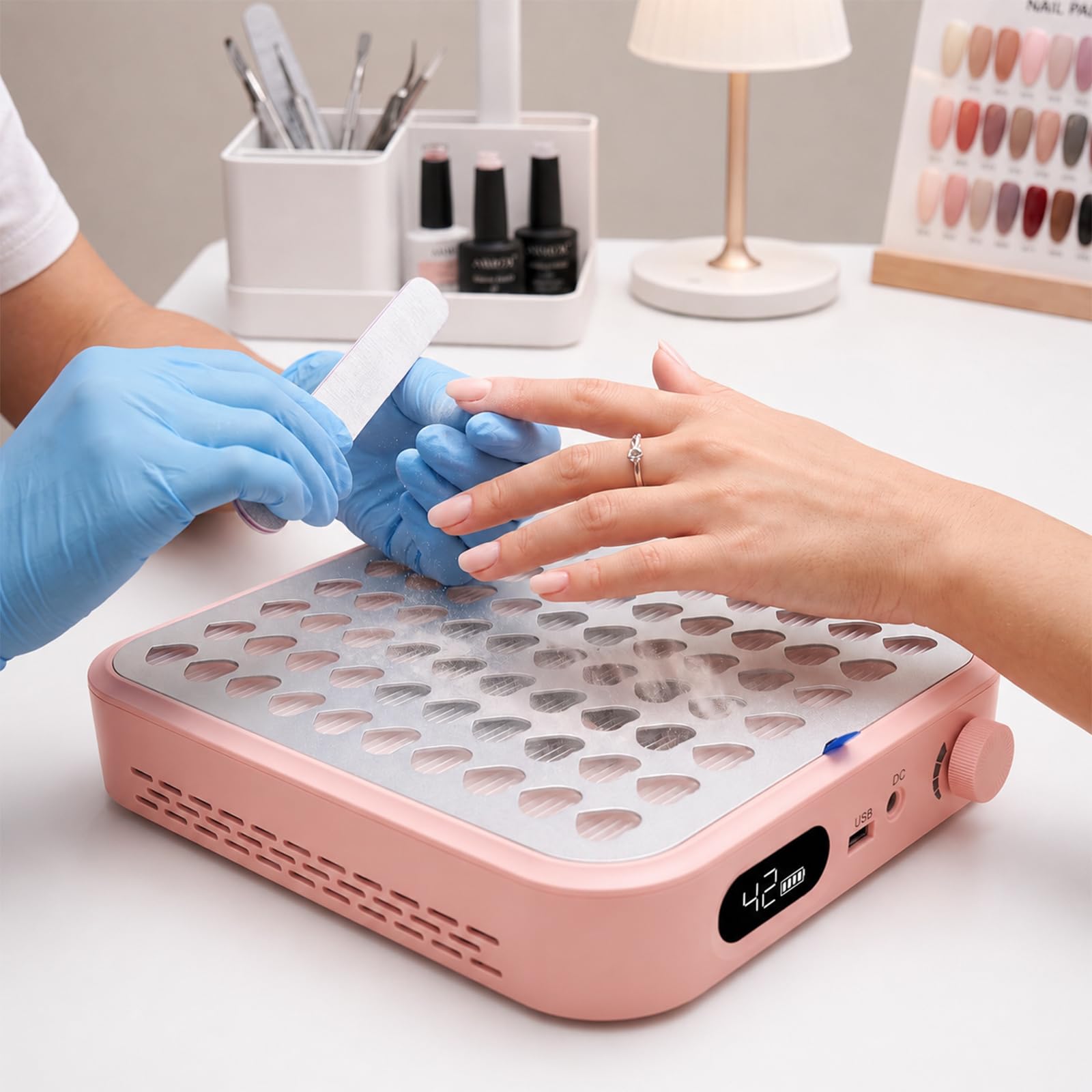 Extracción de polvo para uñas 4200 rpm silencioso colector de polvo de uñas
