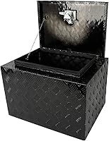 Vista 42 de Caja de herramientas de aluminio chapada en negro de 39 pulgadas para camioneta, almacenamiento para caja de camioneta pickup, caja de lengua