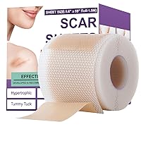 Vista 1 de Cinta de silicona para cicatrices quirúrgicas, hojas de cicatrices extra largas para cesáreas, abdominoplastia, queloides y cicatrices quirúrgicas