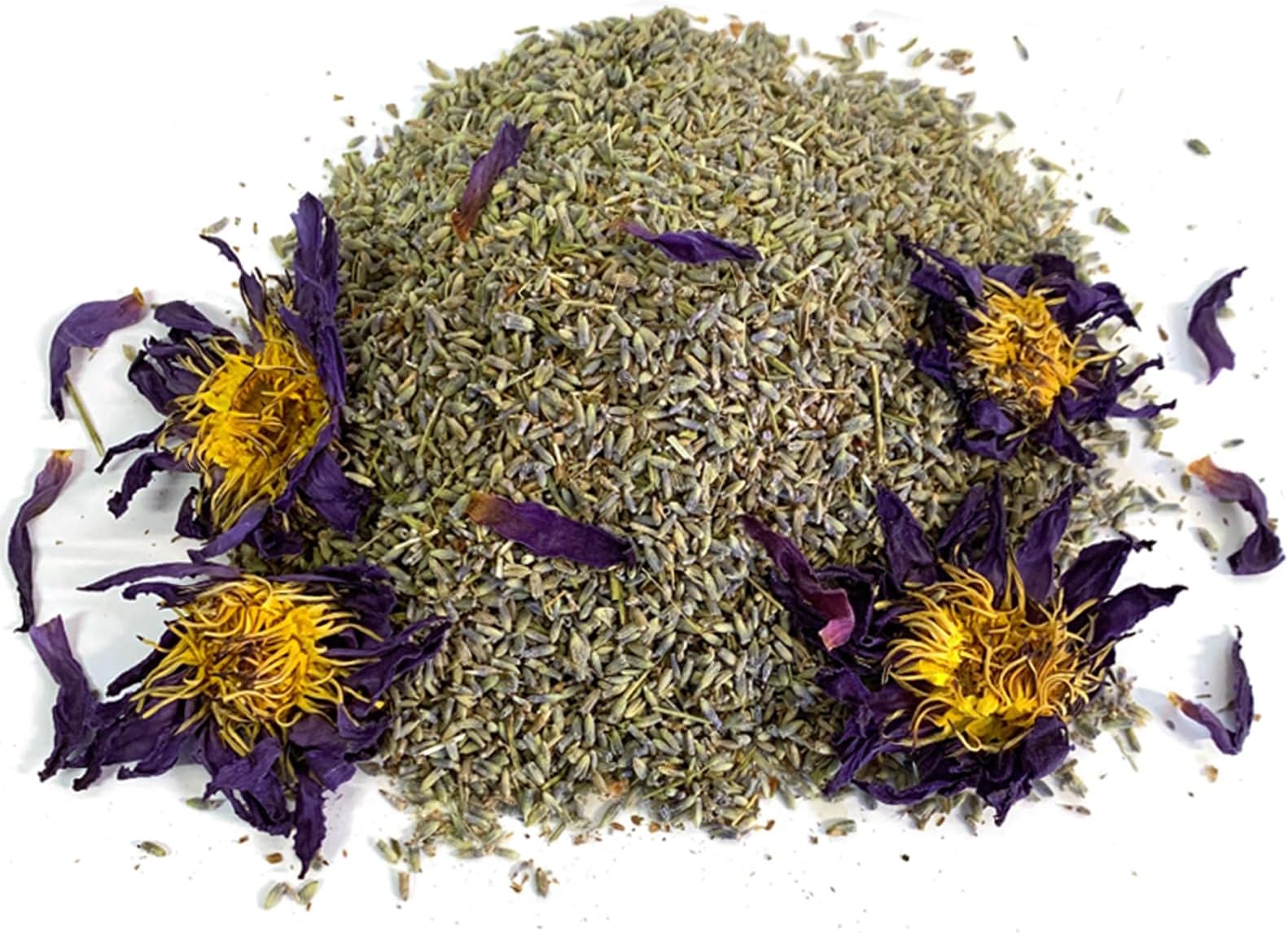 MQH Wholefoods™ Lotus Flowers Tea Herbal Pre Mix Mixed Blends Premium Quality! AVAILABLE IN 15+ BLENDS (Lavender & Lotus Tea Mix, 25g)