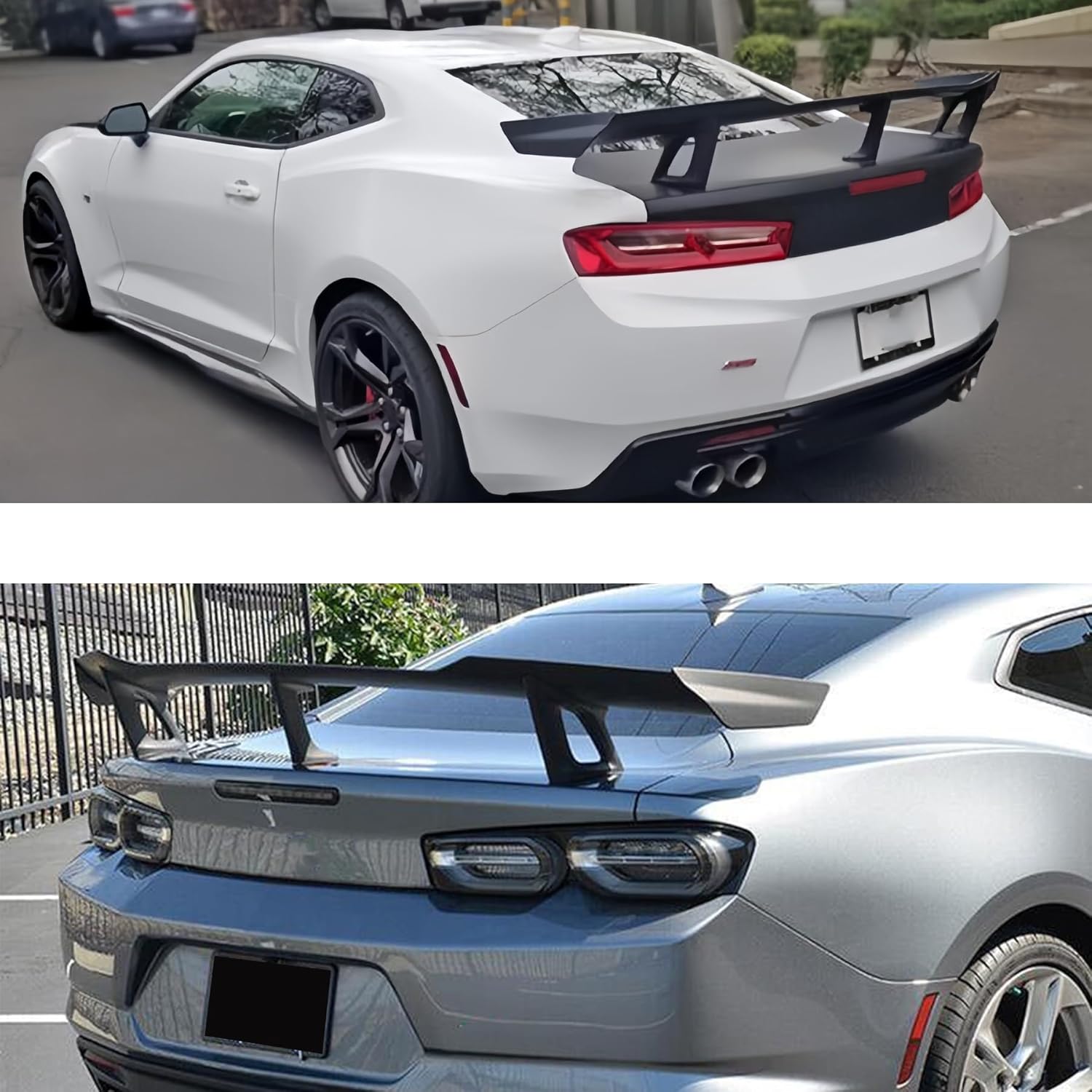 Trunk Lid Spoiler Wing Kit Fit for Chevrolet Camaro All Models 2016-2022 ZL1 1LE Style Without Rear Spoiler Camera (Glossy Black)