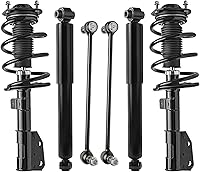 Vista 76 de Detroit Axle - Kit de suspensión de 6 piezas para Chevy GMC Silverado Sierra 1500 2007-2013 [sin suspensión electrónica] Puntales delanteros, barras