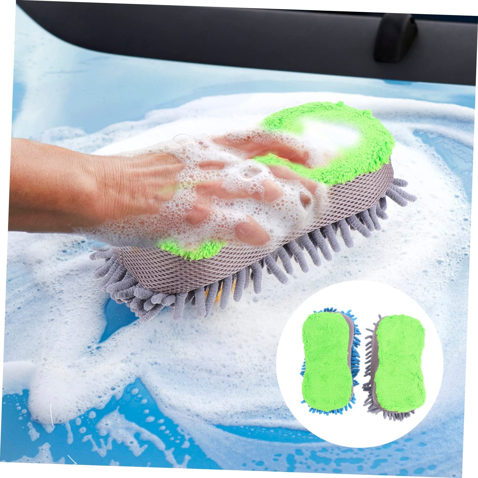 Healeved 2 Sätze Whiteboard-radierer Autowascheimer Schwämme Waschhandschuh Auto Reinigungswerkzeug Auto-reinigungsgerät Auto-Gadget Scheibenreinigungswerkzeug Schwamm 2 Stück * 2