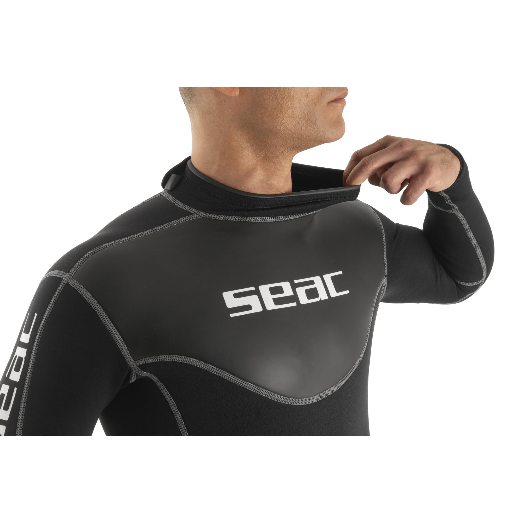 SEAC Sense Long Man, Einteiliger Nass-Neoprenanzug ohne Kapuze für Schnorcheln und Tauchen, 3 mm Neopren