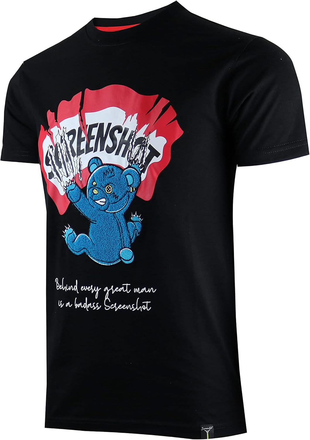 SCREENSHOT-2202-SS-2 Mens Stylish Double Layer Patch Embroidery High Density Gel Premium Quality Tee - Image 2