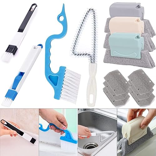 Window Track Cleaner Tool Set, 13 Pcs Magic Window Sill