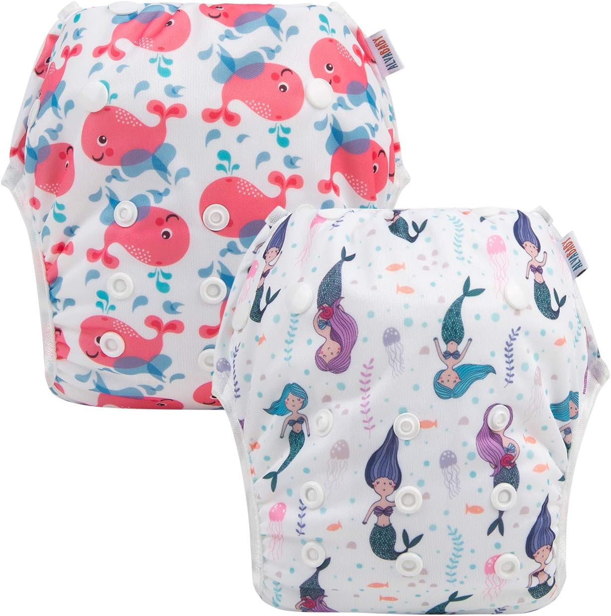 ALVABABY 2pcs Swim Diapers Reuseable Adjustable for Baby Gifts & Swimming Lessons YK65-66 : Clothing, Shoes & Jewelry