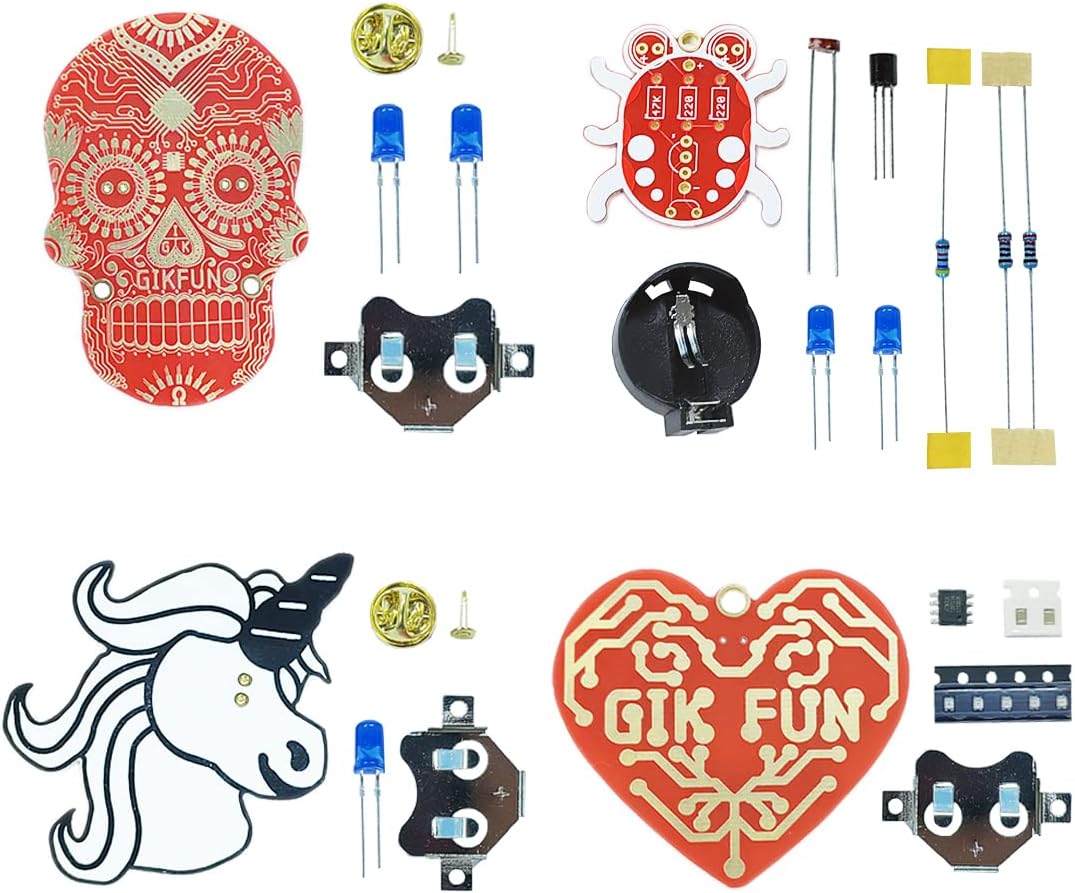 Gikfun PCB Board Brooch Decoration Practice Soldering Skill Training DIY Kit for School Learning Project GK1026