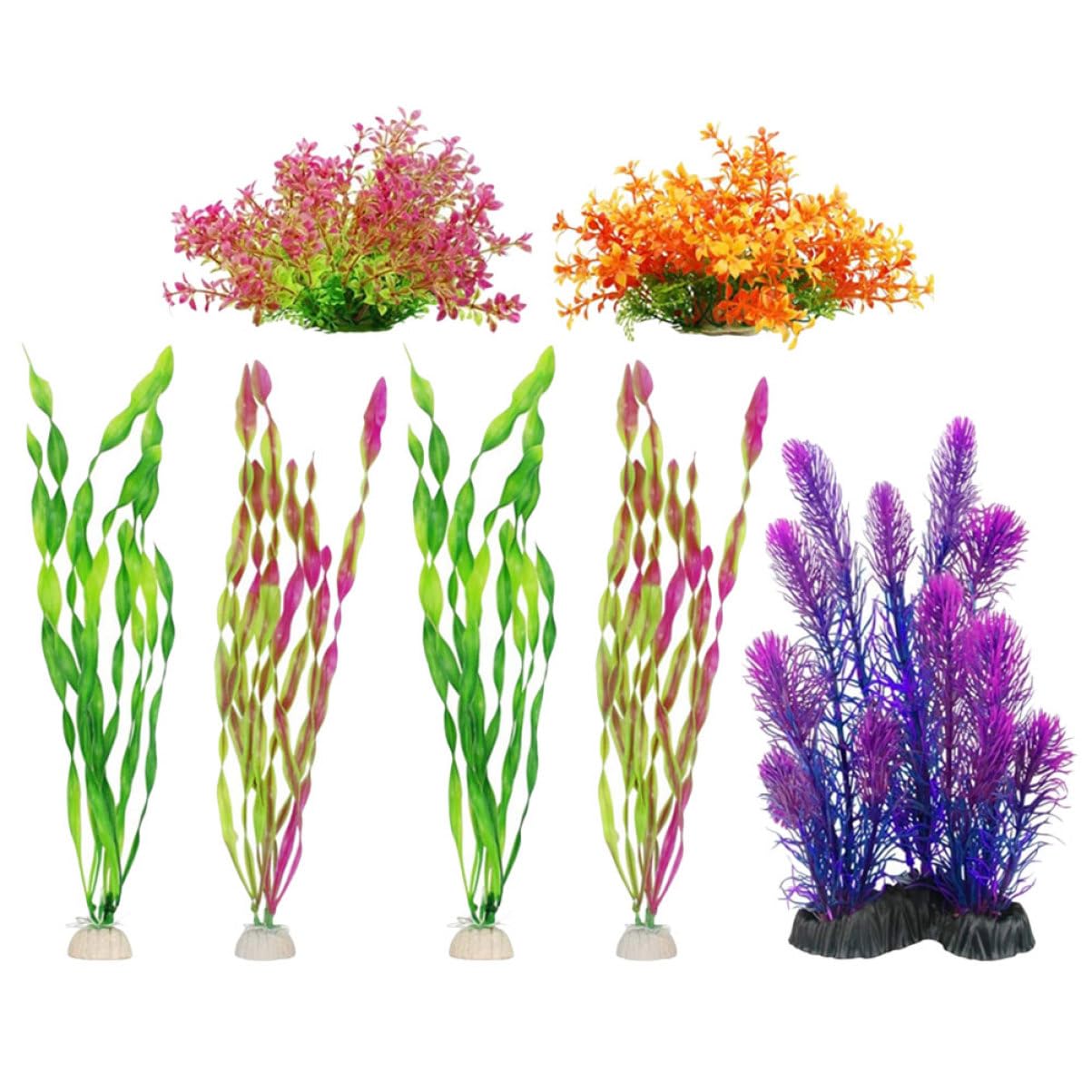 BESPORTBLE 14stücke Teiliges Set Künstlicher Wasserpflanzen Für Aquarien Lebensechte Dekoration Für Fischbecken Und Langlebig Für Natürliche Unterwasserlandschaften