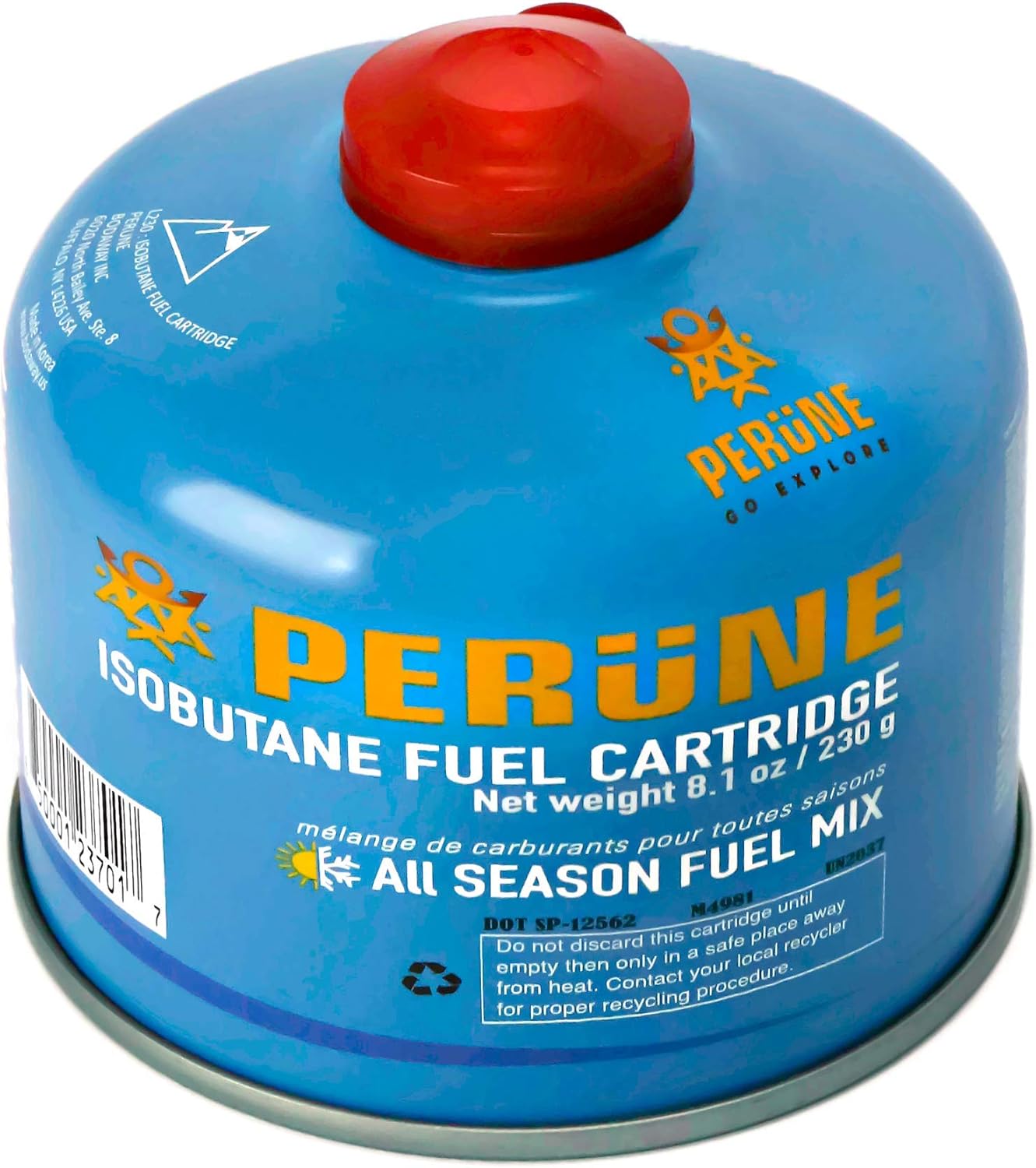 Perune IsoButane Gas Canister Four Season Mix (One Size, L230