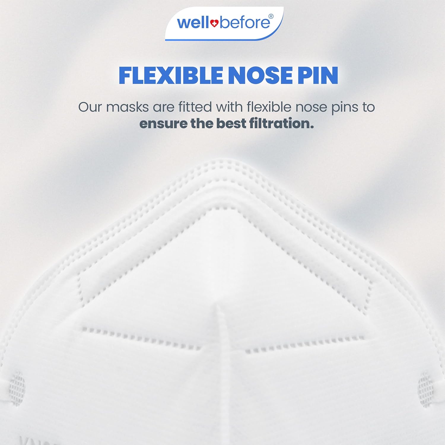 Well Before KN95 Face Masks 10 Pack, Wrapped 5-layer Protection Individually with Elastic Ear Loop - Image 3