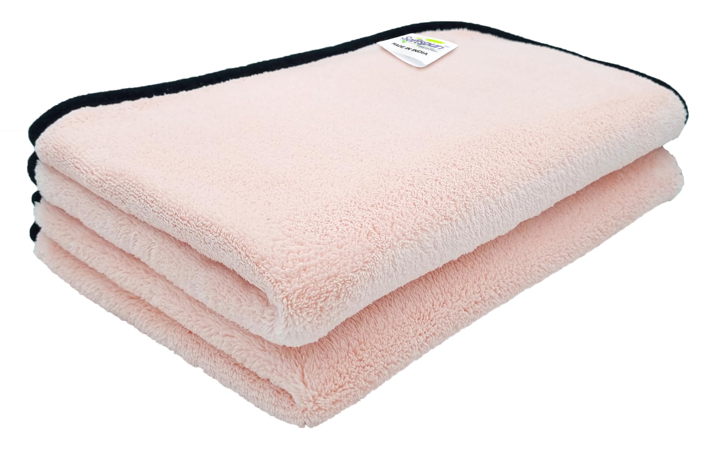 SOFTSPUN Microfiber Face & Hand Towel 2 Pc Light Pink! Ultra Absorbent Super Soft & Lightweight Quick Drying for Men & Women Daily Use Unisex., 1 TC-image-25