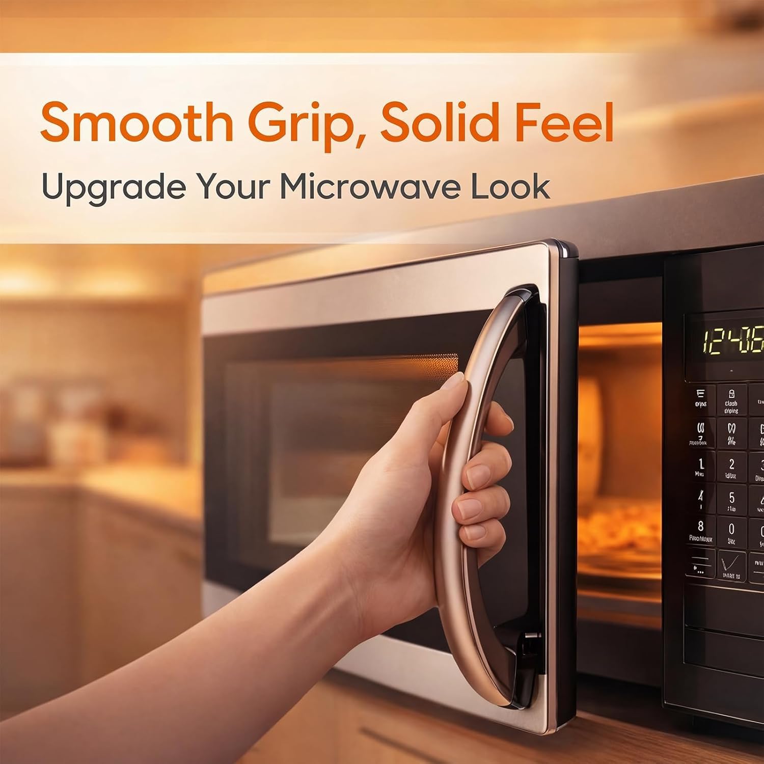 Upgraded ME16A4021AS/A2 ME17R7011ES/AC ME16A4021AS/AA Handle for Samsung Microwave Door, Replacement De94-04313f Microwave Handle for Samsung