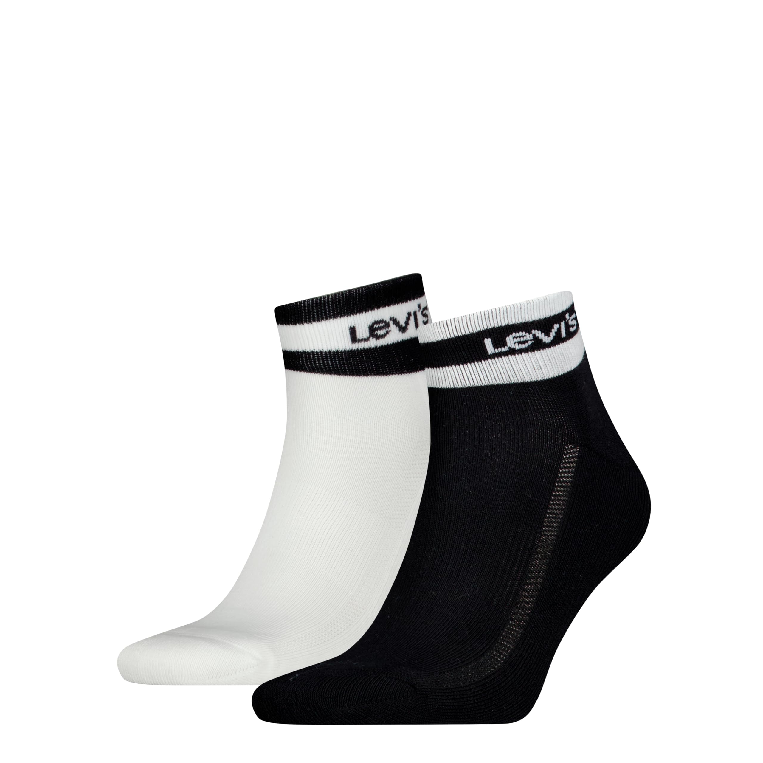 Levi's Mid Cut Sport Stripe 2P, black/white, 43-46