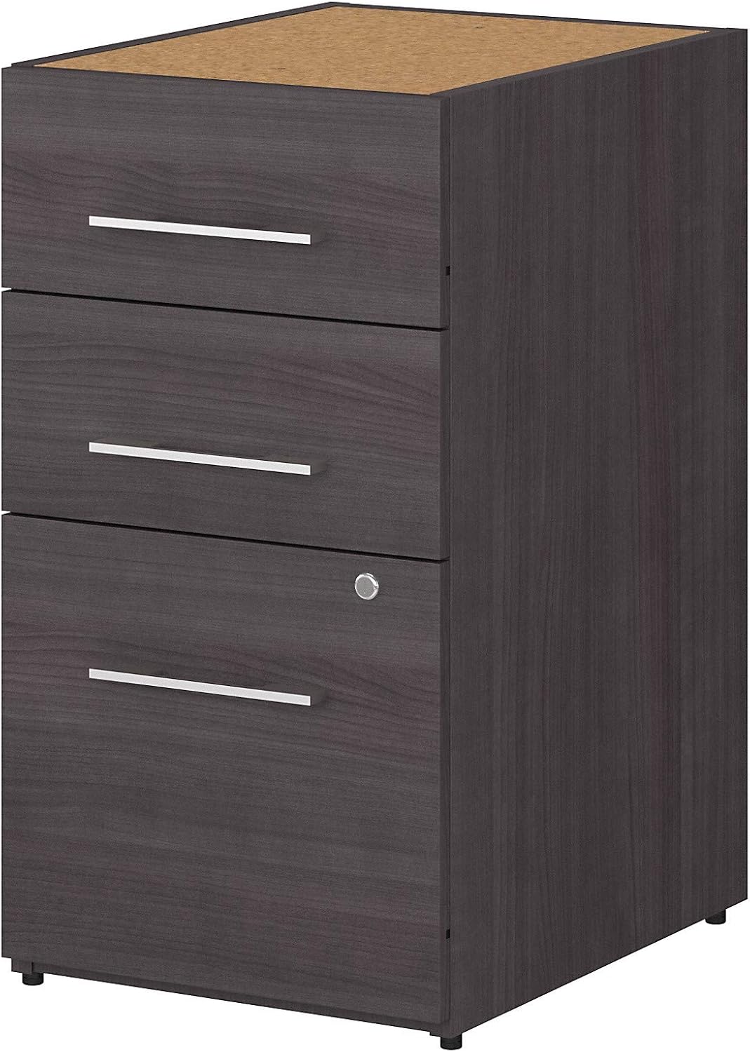 Bush Business Furniture Office 500 16W 3 Drawer File Cabinet in Storm Gray, Document Storage Solution for Home or Professional Workspace, Fully Assembled