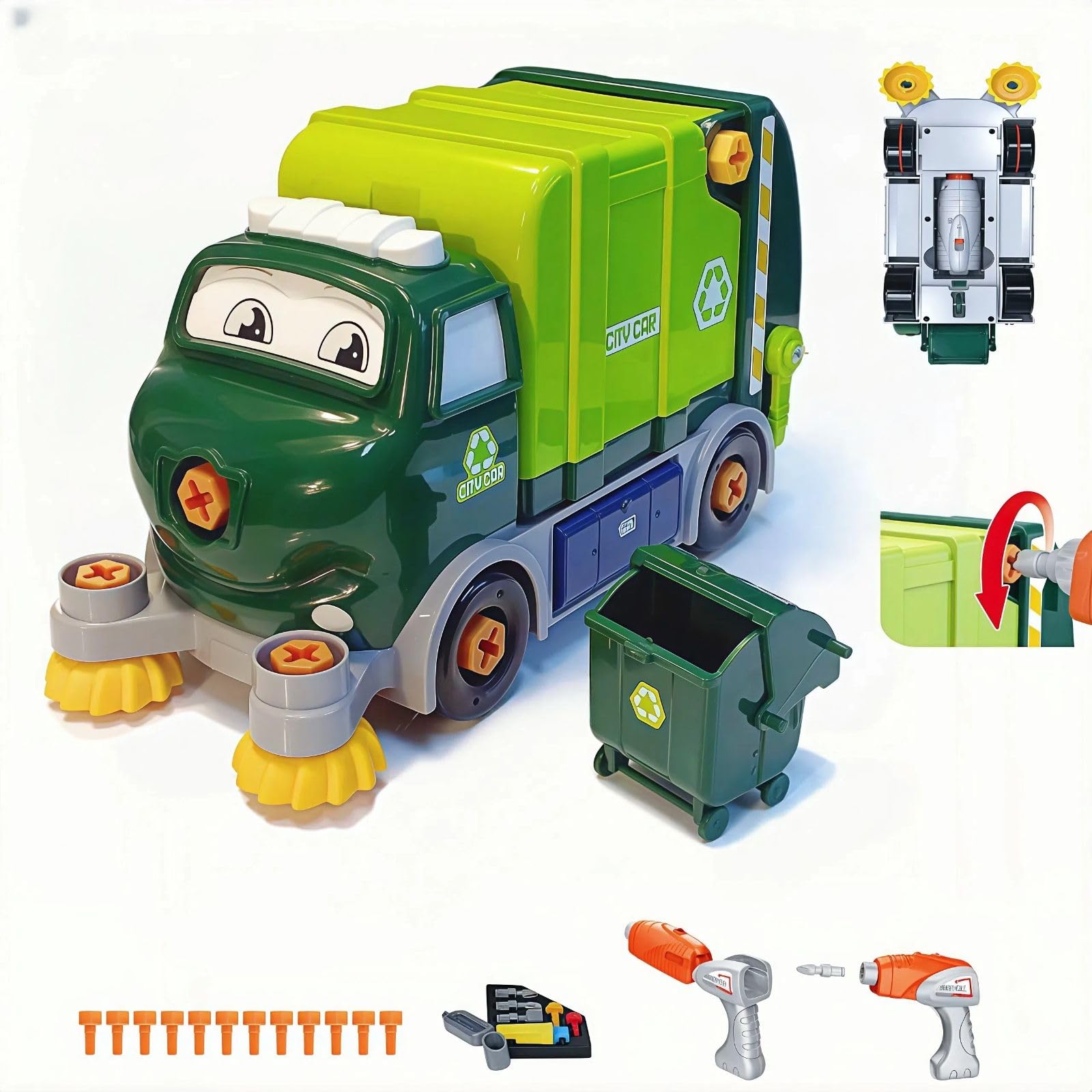 Amazon.com: ZZTLHDS Take Apart Toy Garbage Truck - 29-Piece