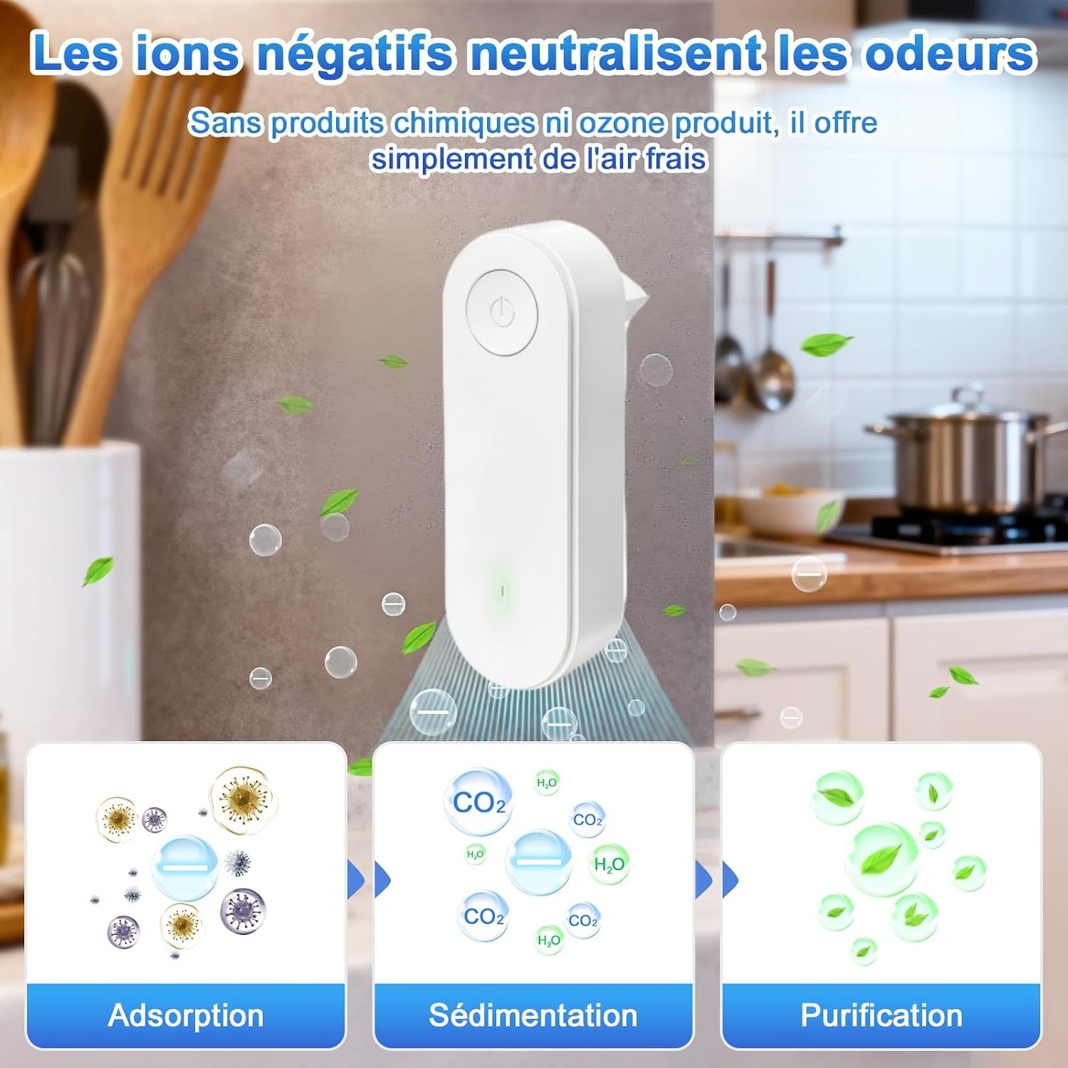 Eclora Purificateur d'Air Ionique à Brancher Anti-Odeurs (Lot de 2)