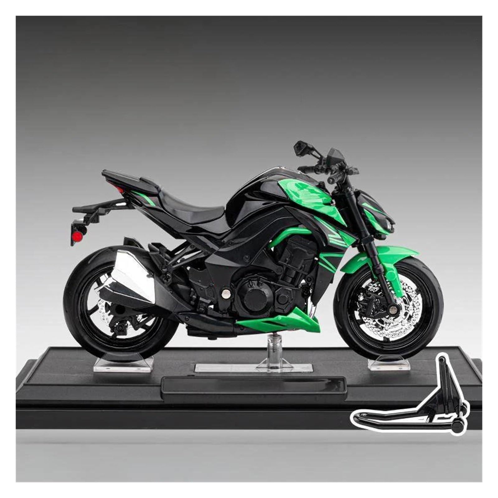 Modello Moto Collezione per KA&WASAKI Z1000 Z 1000 Modellino di Motocicletta in Metallo Pressofuso(Verde)