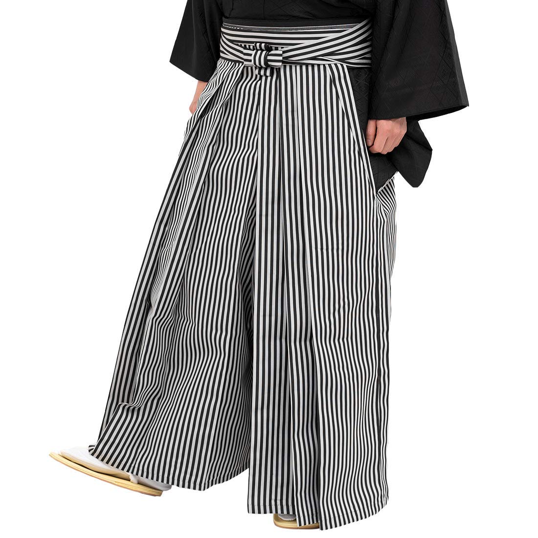 KYOETSU Men's Japanese Kimono Haori Jacket Hakama Pants 3 piece set