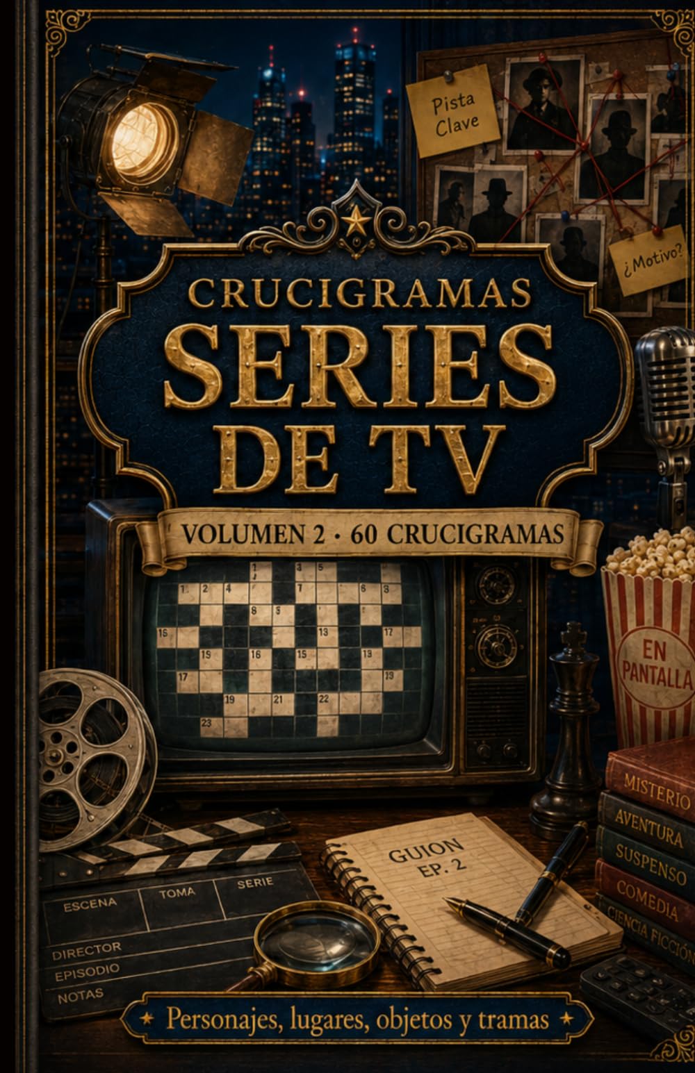 Crucigramas de Series de TV: Volumen 2: 60 nuevos crucigramas sobre personajes, lugares, objetos y tramas televisivas