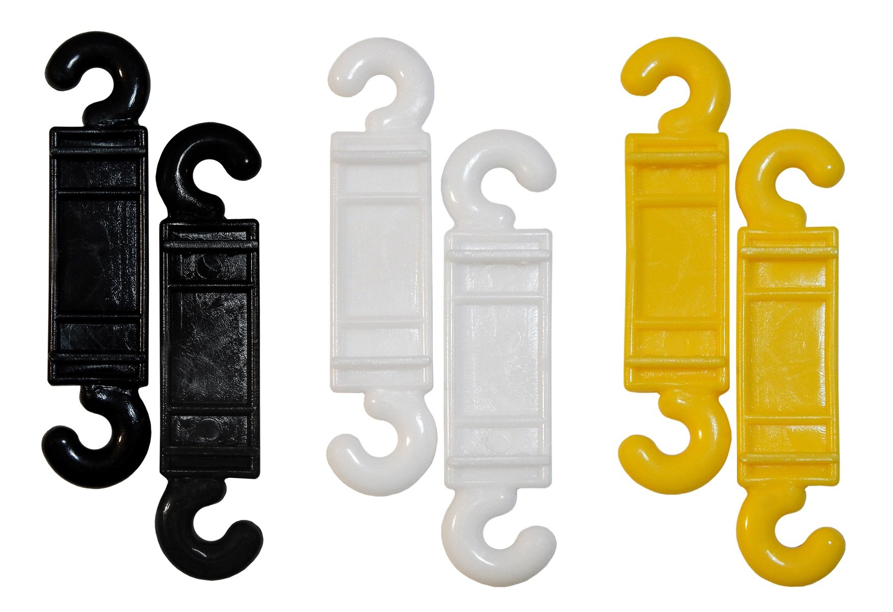 VIP Crowd Control Plastic Stanchion, Replacement C-Hook(White), CROWD CONTROL CENTER, 2 PCS Set