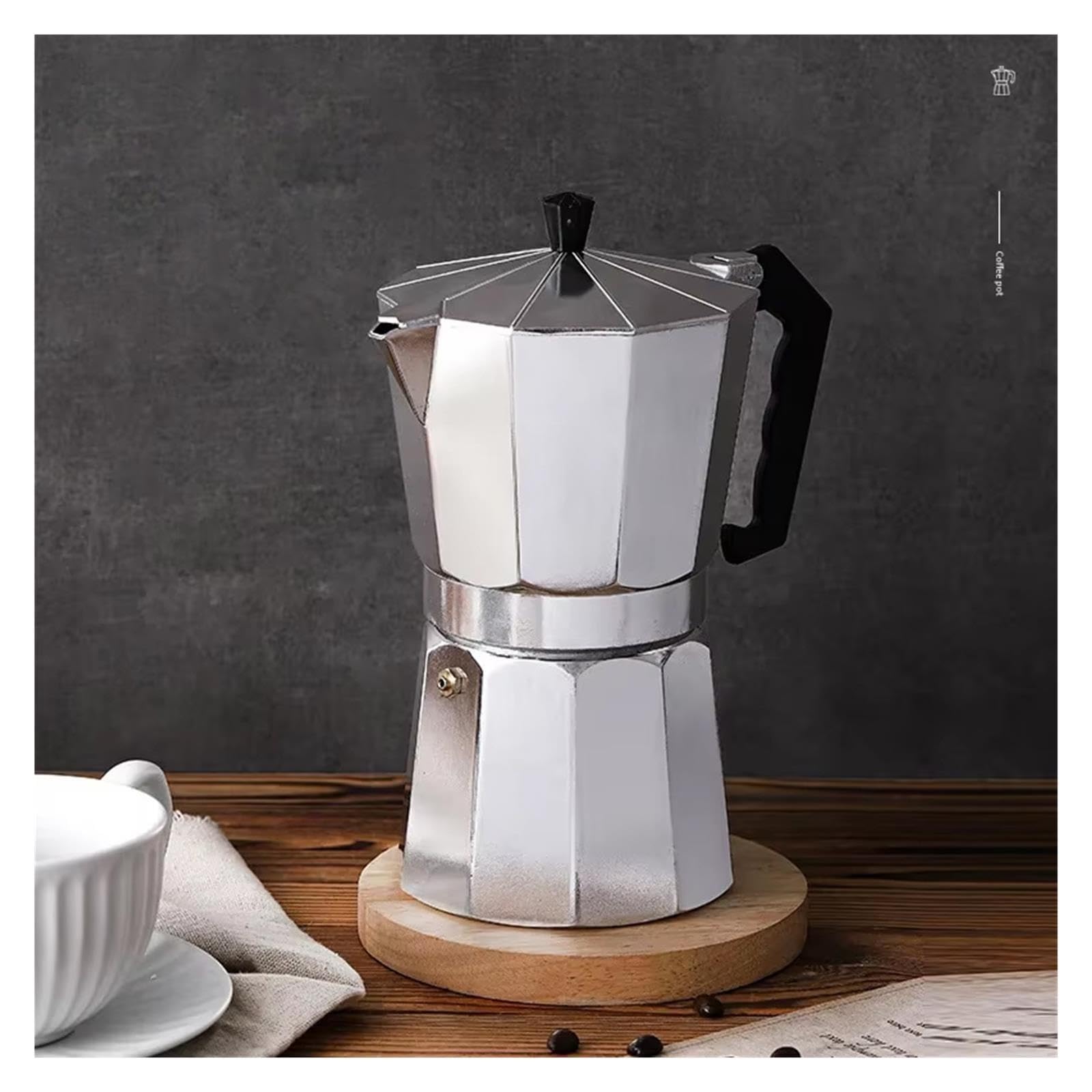 Genérico Cafetera Moka Octagonal 50-600ml Cafetera Italiana Aluminio A/B