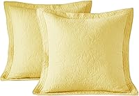 Vista 9 de WINLIFE - Funda de almohada acolchada 100 % de algodón con estampado floral (Estándar, Naranja Quemado)