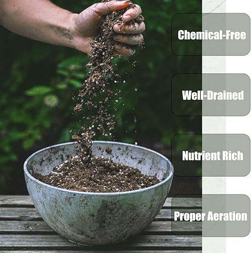 Miniatura 3 de Doter Mezcla orgánica de tierra para macetas de 4 cuartos para todos los recipientes pequeños de interior y exterior, incluyendo hierbas, verduras y