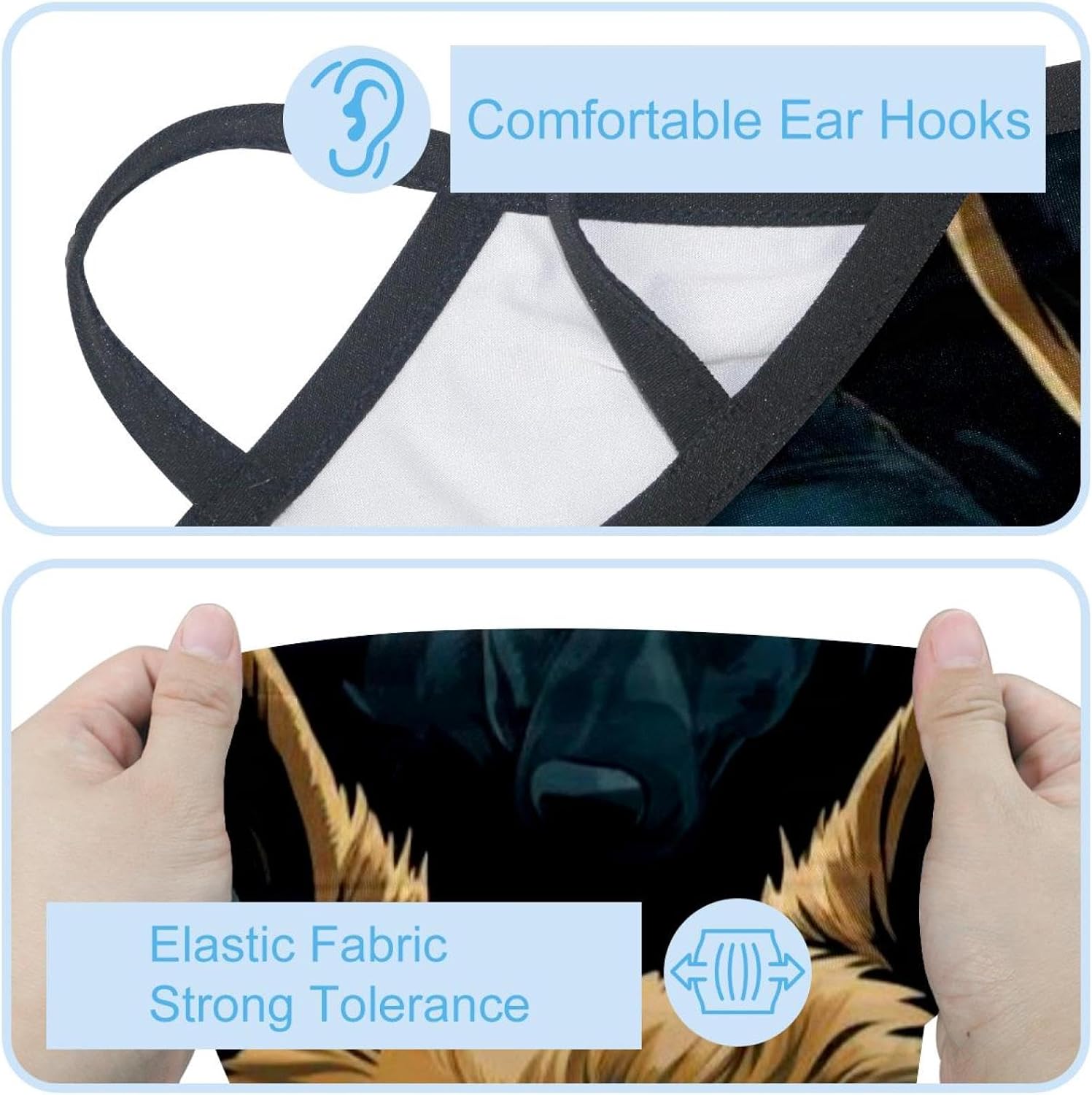 4 Pieces Shepherd Dog UV Protector Scarf, Summer Cooling Neck Gaiter for Men/Women
