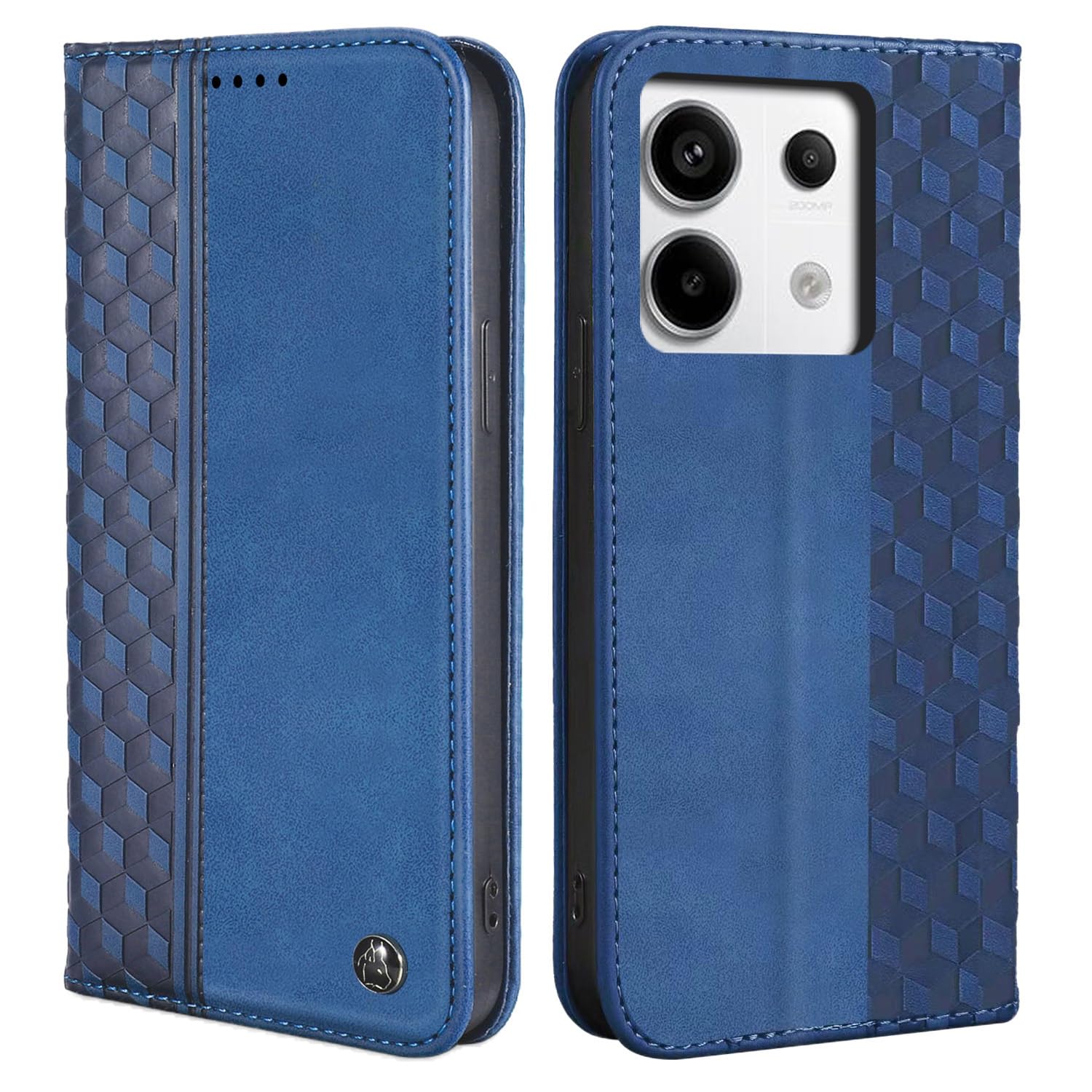 Coque REDMI 15 4G (171), Rabat Portefeuille De Protection Cuir PU Etui, Magnétique Housse - Marron Multicolore HOUSSE - Téléphonie