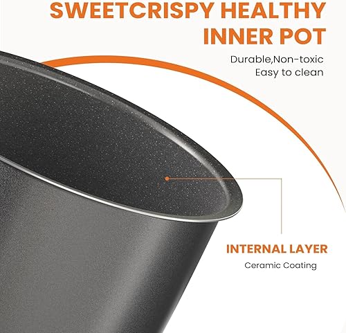 Miniatura 2 de Sweetcrispy Olla a presión eléctrica 12 en 1 de 6 cuartos de galón, olla de cocción lenta, arrocera, vaporera, salteado, sopa, yogur, calentador,
